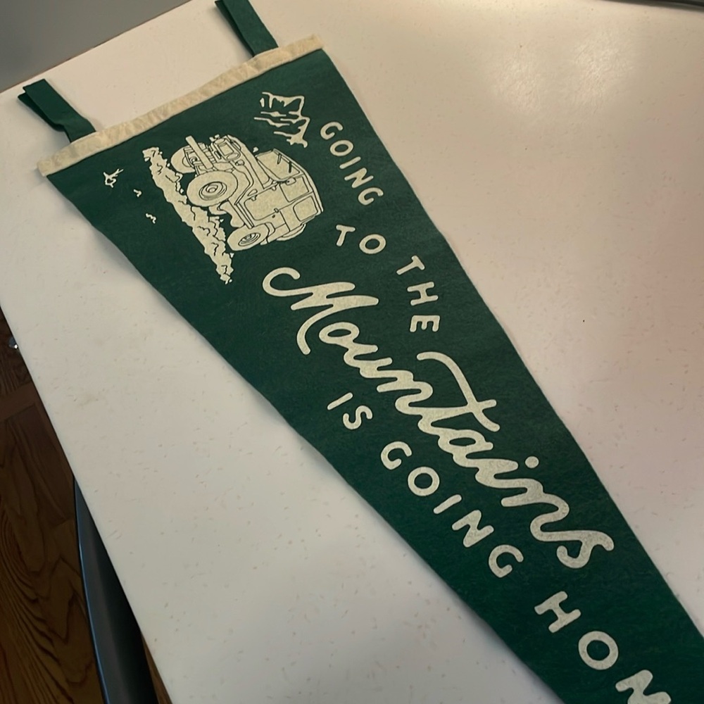 NEW Going To The Mountains Is Going Home Pennant